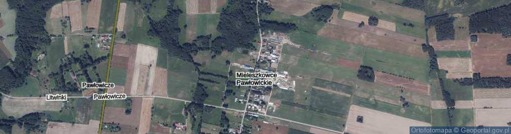 Zdjęcie satelitarne Mieleszkowce Pawłowickie ul.